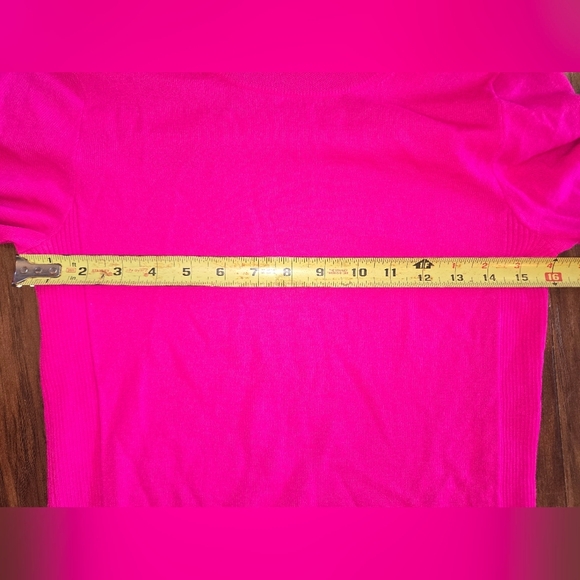 J. Crew Hot Pink Merino Wool Crew Blend Neck Women's Sweater - Picture 8 of 9